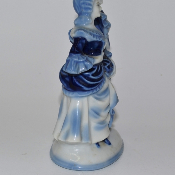 Vintage Blue and White Porcelain Figurine - Picture 2 of 6